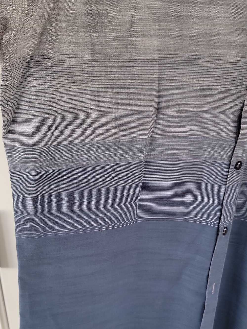 INC International Concepts Short-Sleeve Ombre Button-Down Shirt Sz L - Picture 7 of 10